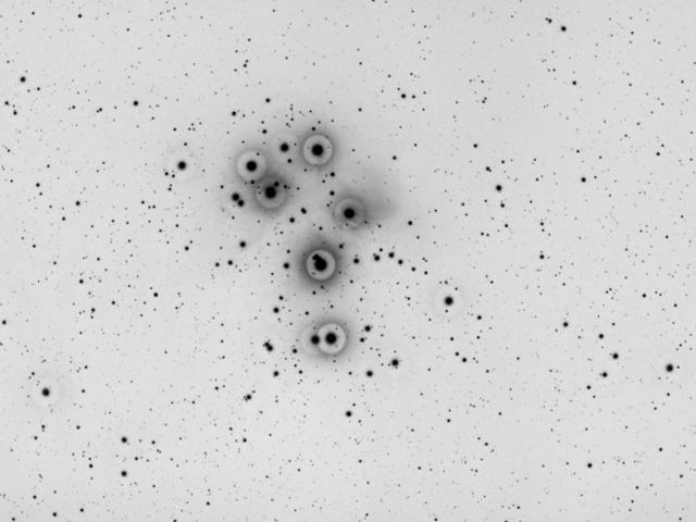 Photo plate imaging star clusters